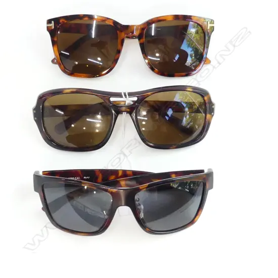 3 PRS TORTOISESHELL SUNGLASSES: ITALIAN, 2 OTHER