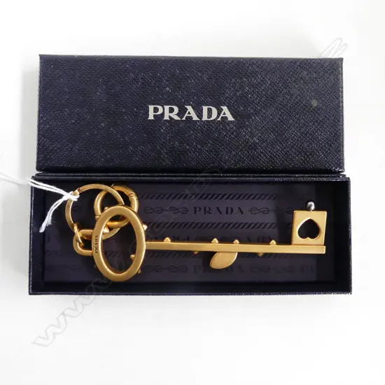 PRADA SKELETON KEY KEYCHAIN, BOXED L.140mm