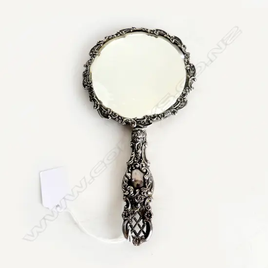 STG SILVER HAND MIRROR, B'HAM 1903 L.200mm