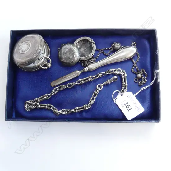 ASST STG SILVER CHAINS/POCKET WATCH ETC