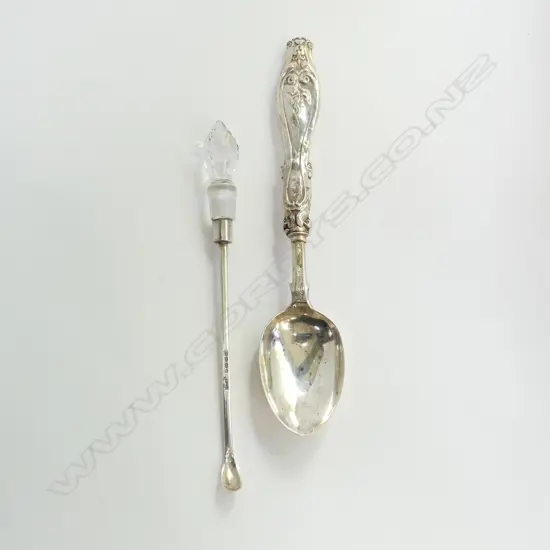 VICT S/SILVER PERFUME SPOON & VICT S/SILVER SPOON 