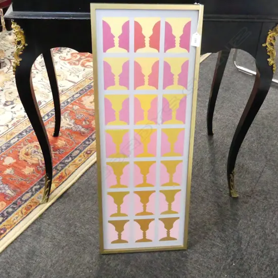 DIANA WATSON (NZ b.1940) 'CONVERSATION PIECE IV' ACRYLIC ON BOARD '87 765x270mm 