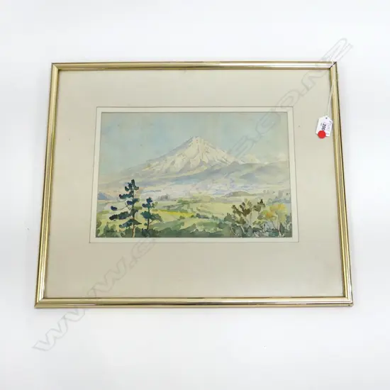 BERNARD ARIS 'MT EGMONT NEW PLYMOUTH' W/C 220x320mm