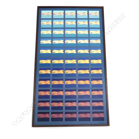 DIANA WATSON (NZ b.1940) 'HOKIANGA SANDHILLS I' ACRYLIC ON BOARD '87 905x510mm