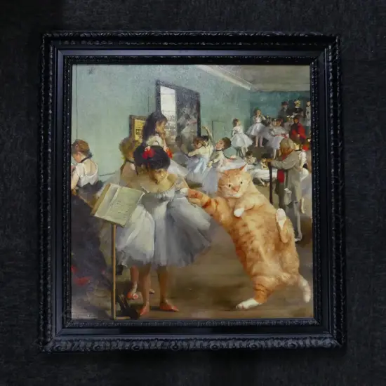 SVETLANA PETROVA (FAT CAT ART) DEGAS PRINT ON CANVAS 600x570mm