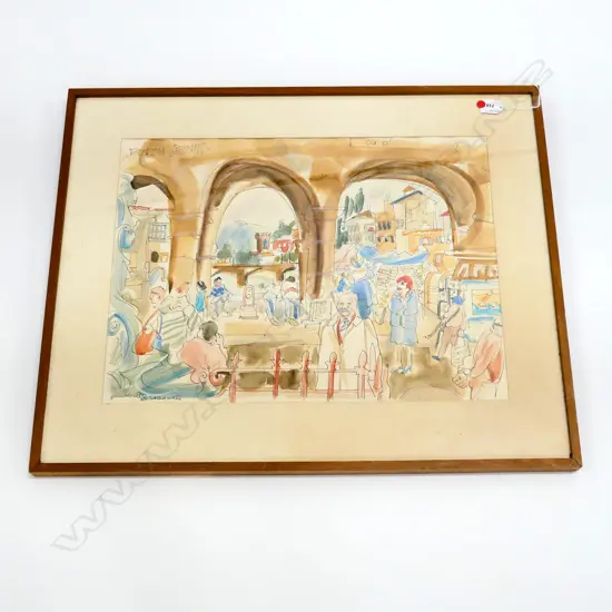 LUCILLE CRANWELL 'PONTE VECCHIO' W/C OCT '82 425x565mm