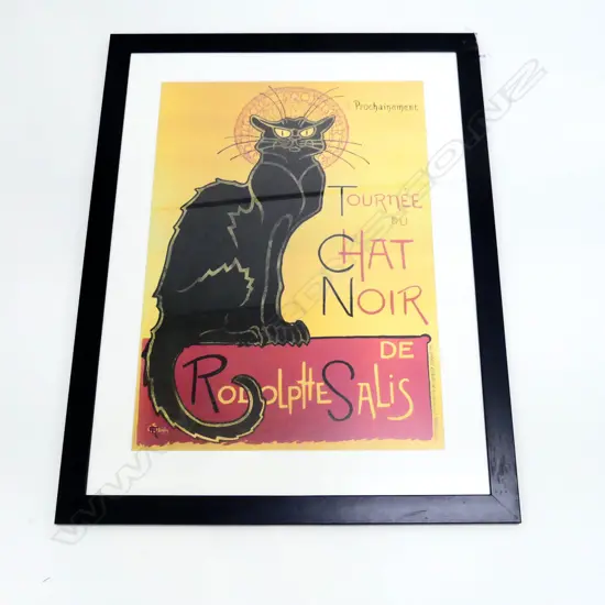 ART NOUVEAU STYLE POSTER 'CHAT NOIR' 645x460mm
