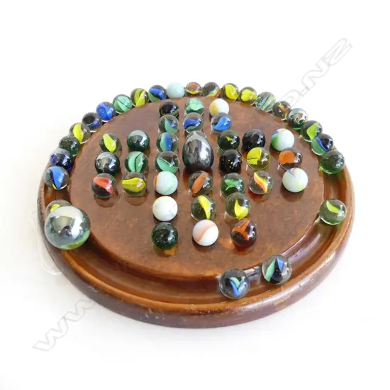 VINTAGE TABLE GAME WITH MARBLES