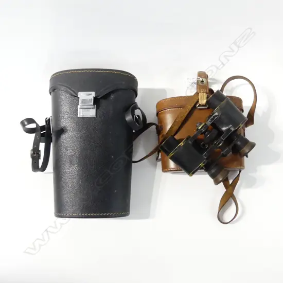 2 PRS CASED BINOCULARS