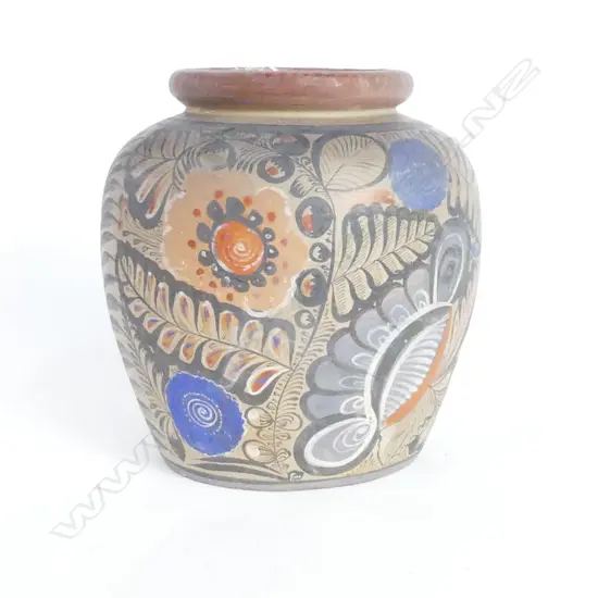 VINTAGE MEXICAN TONALA POTTERY VASE H.210mm