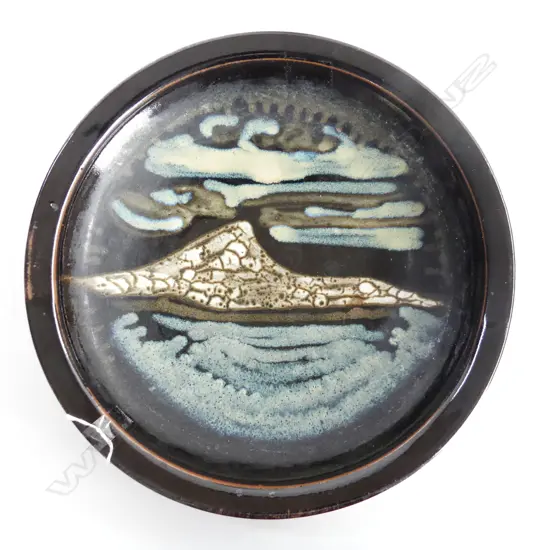 UNA AND FRANK SHARPLEY SHALLOW BOWL  IMPRESSED S MARK D 360 MM