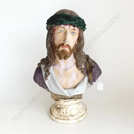 PLASTER BUST OF JESUS 'ECCE HOMO' H.400mm