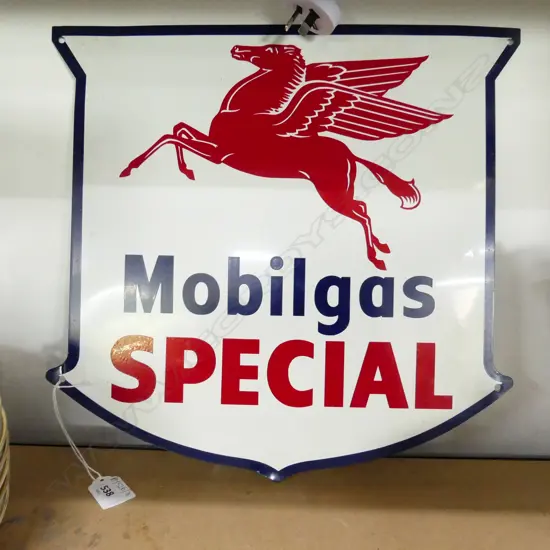 METAL SIGN; MOBILGAS SPECIAL 345x345mm