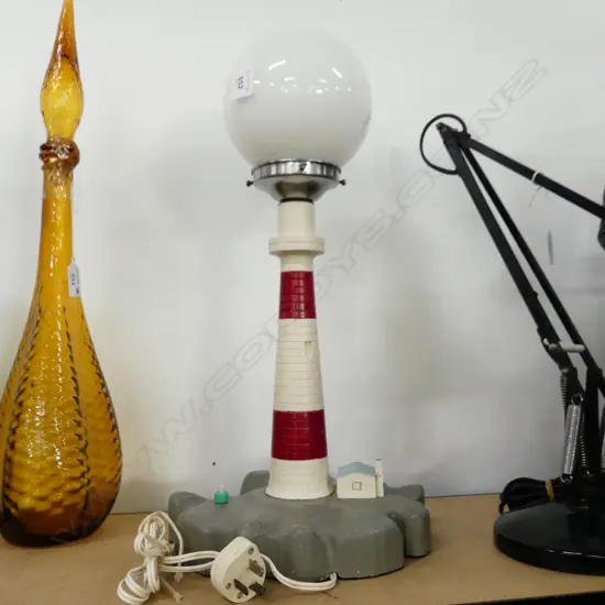 VINTAGE LIGHTHOUSE LAMP H 510 MM