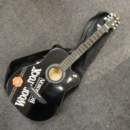 WOODSTOCK BOURBON GUITAR IN CASE L.950mm