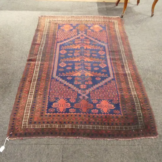 HAND KNOTTED ALL WOOL RUG 1750x1100mm