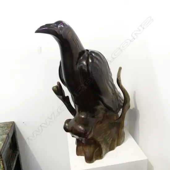 LG CARVED WOODEN BIRD MINOR FAULTS H.870mm