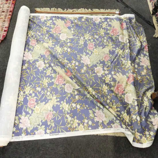 20 METRES ENGLISH UPHOLSTERY FABRIC - MONKWELL 'JAVA' (IN 2 LENGTHS 3 + 17m lengths approx)