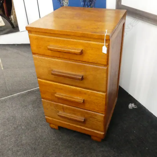 DECO OAK 4 DRAWER CABINET 455x460x815mm