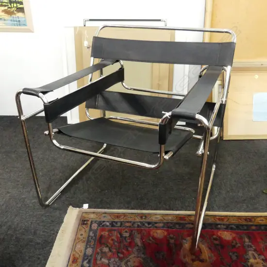  WASSILY STYLE LEATHER & CHROME [PLATINUM REPLICA] CHAIR