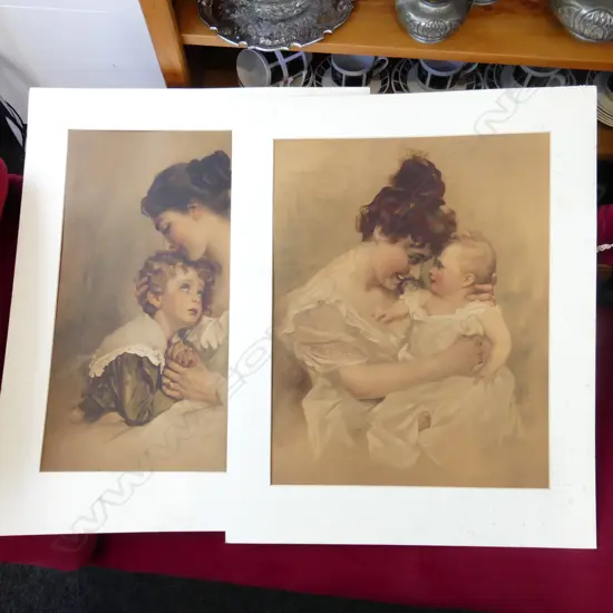 TWO VINTAGE SEPIA PHOTOGRAPHS 430X550MM