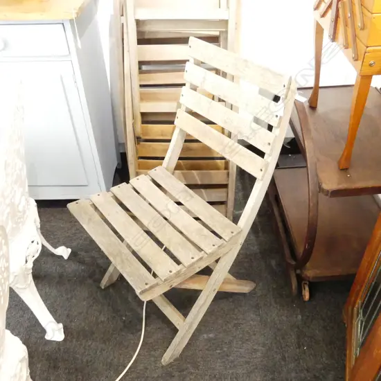 4 WOODEN FOLDING OUTDOOR CHAIRS