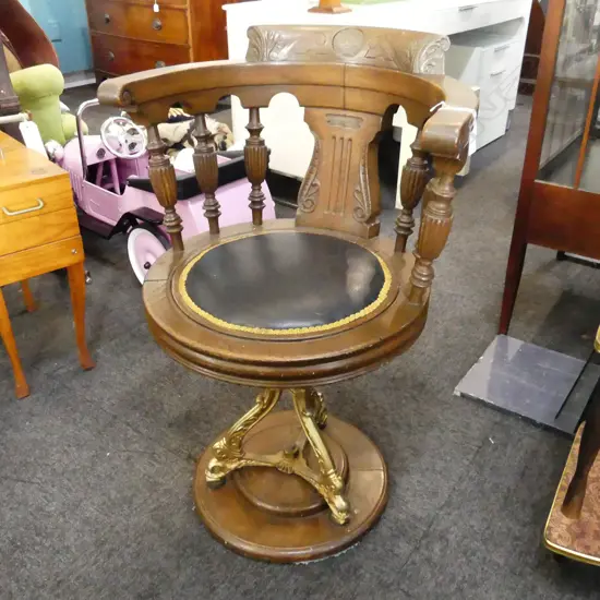 ANTIQUE ROTATING SHIPS CHAIR