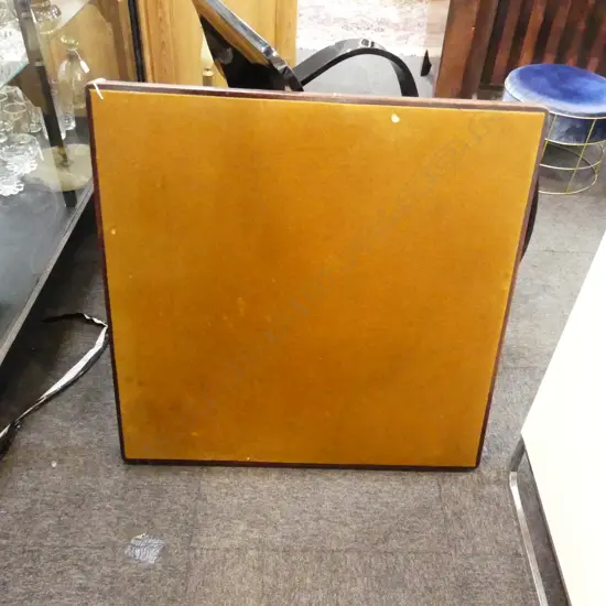 FOLDING CARD TABLE - BROWN FELT TOP 760x760mm