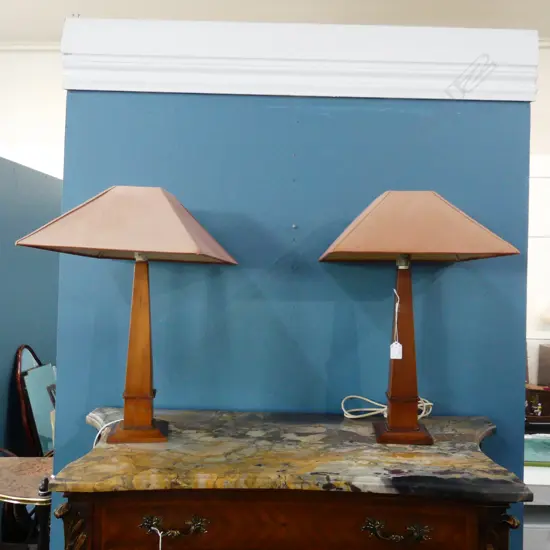 PR LAMPS: WOODEN OBELISK BASES H.530mm