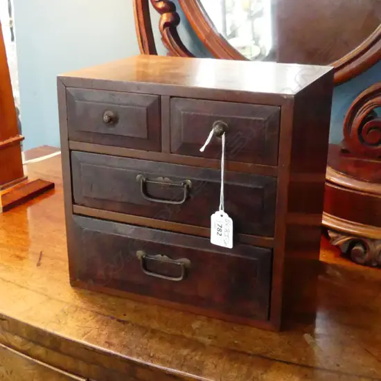 OLD JAPANESE CABINET 4 drawers. H.235mm.