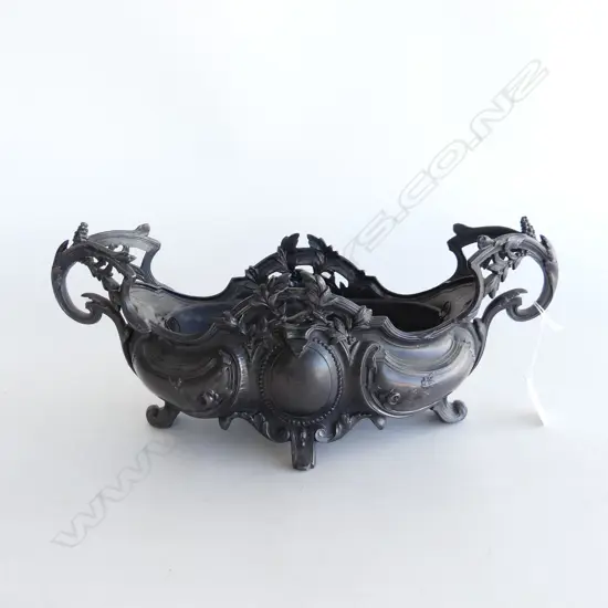 EARLY 20thC FRENCH SPELTER VASE w. LINER W.365mm