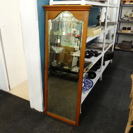 BEVELLED DRESSING MIRROR WOODEN FRAME 1290x515mm