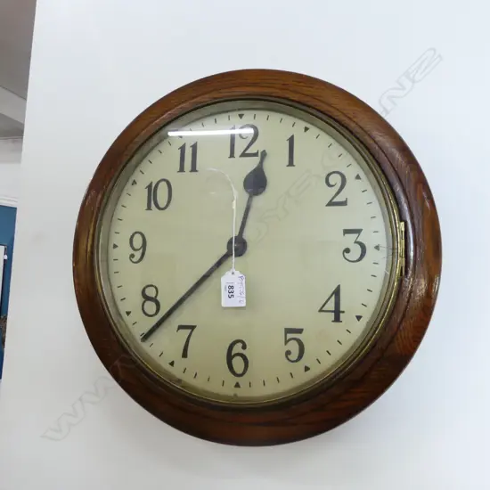 VINTAGE WALL CLOCK - HAND PAINTED FACE / GLASS BROKEN 400mm dia