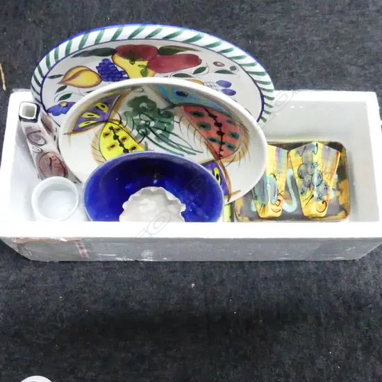 BOX OF COULORFUL NZ STUDIO POTTERY