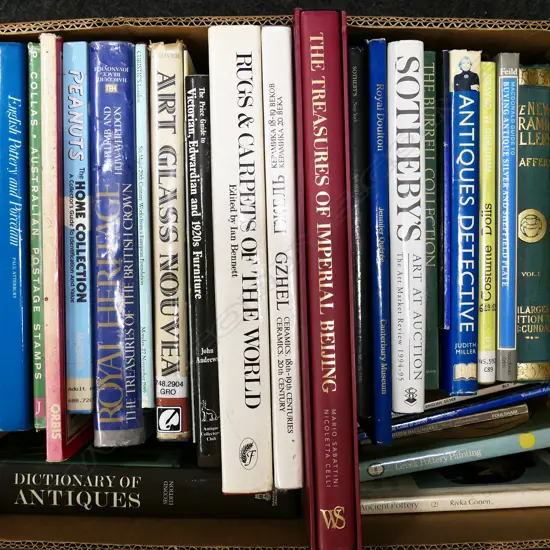 BOX LOT BOOKS - ANTIQUES & DEC. ARTS