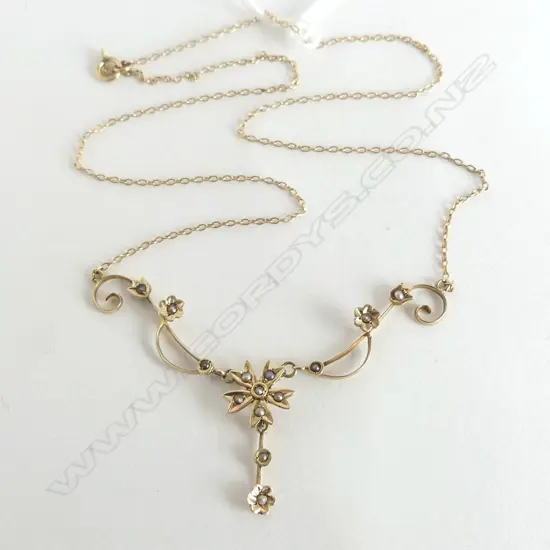EDWARDIAN 9CT NECKLACE 3.4gms