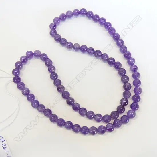 STRING SOFT PURPLE AMETHYST BEADS L.620mm