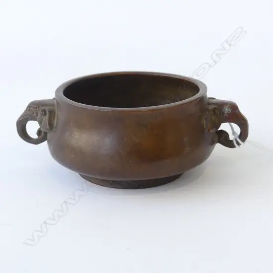 ORIENTAL BRONZE INCENSE BURNER 75mm dia