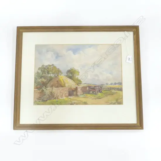 MABEL HILL (1872-1956), RURAL LANDSCAPE WC 265x380mm