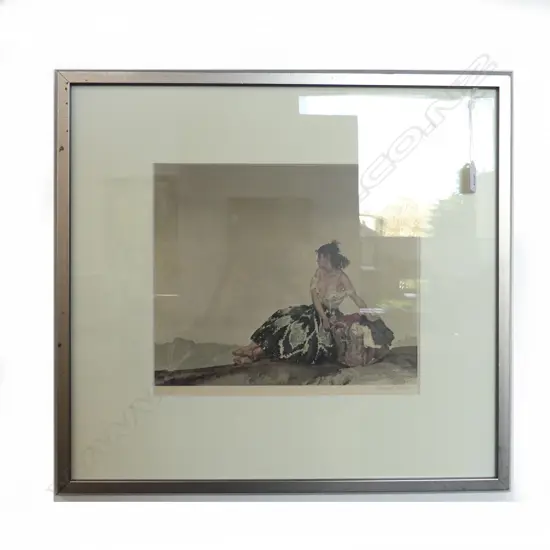 SIR WILLIAM RUSSELL FLINT CARMELITA SIGNED PRINT 1961 275 X 310MM