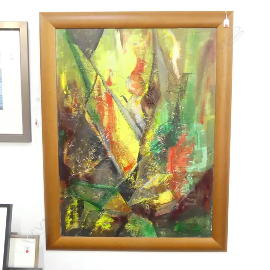 FLORENCE M. LUXFORD ABSTRACT, MIXED MEDIA ON BOARD, 995x740mm