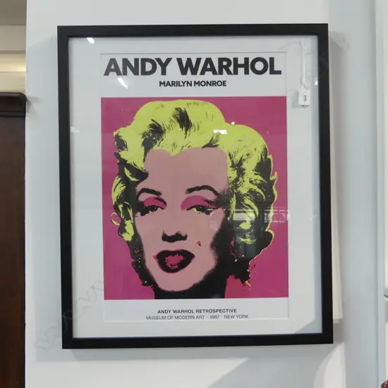 ANDY WARHOL MARILYN MONROE PRINT 530x370mm