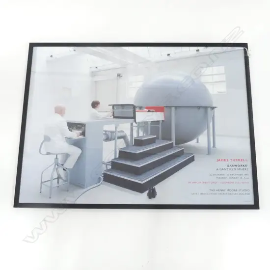 FRAMED POSTER: JAMES TURRELL 'GASWORKS' 1993 545x735mm