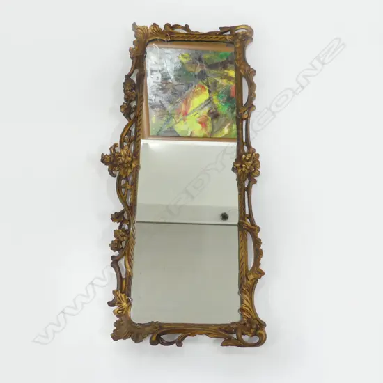 GILT FRAMED MIRROR 460x1000mm