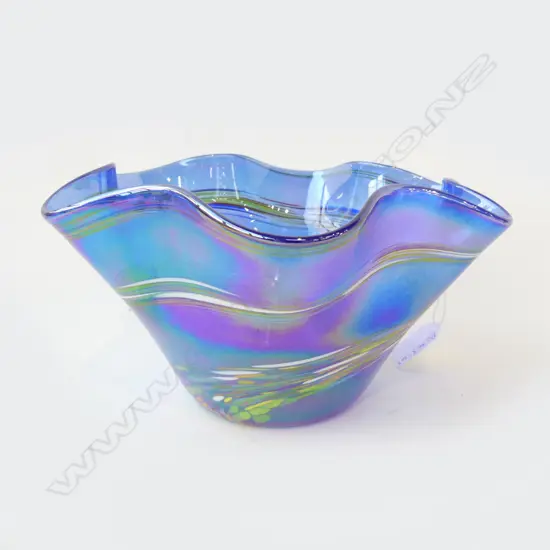 AMERICAN ‘GLASS EYE’ ART GLASS BOWL W225xH110mm