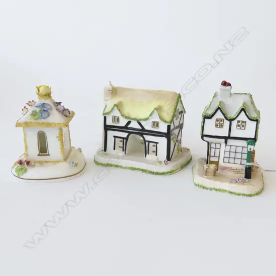 3 COALPORT HOUSES H.110mm