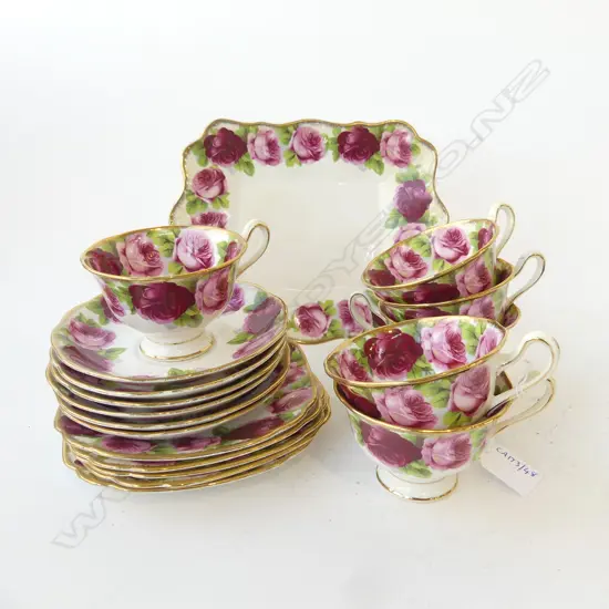 R/A OLD ENGLISH ROSE TEASET