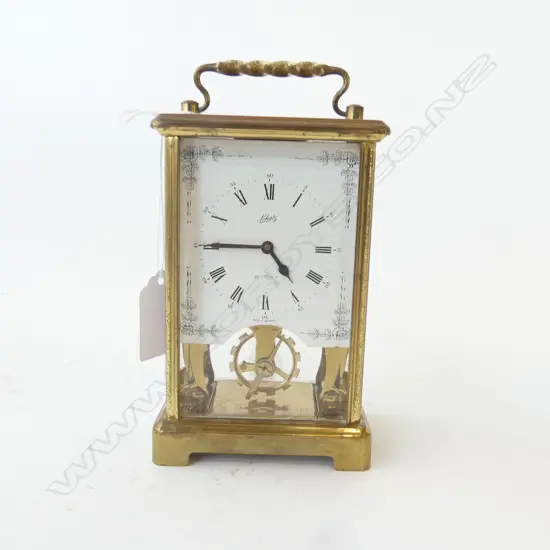 SCHATZ 8 DAY CARRIAGE CLOCK (RUNS) H.130mm