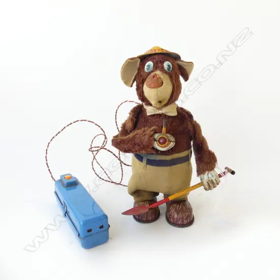 VINTAGE 'PIONEER BEAR' ELECTRIC TOY H.210mm