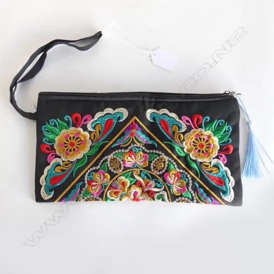 LADIES MULTI COLOURED EMBROIDERED PURSE, NEW